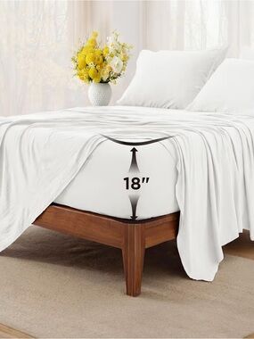 Premium White Deep Pocket Mattress Cover - Brand: